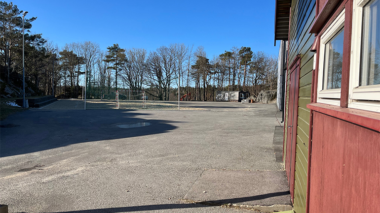 Her er det midlertidig skoledrift